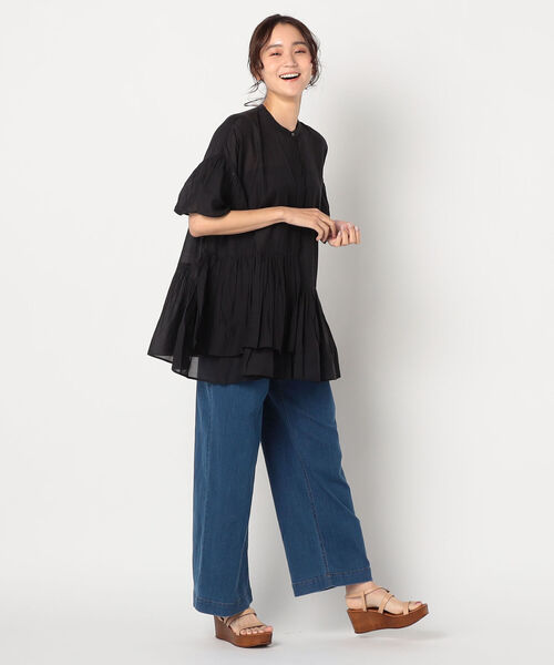 fredy repit（フレディレピ）の「ティアードロングブラウス（シャツ/ブラウス・レディース・ライトパープル/キナリ/ブラック・38）」の14枚目の写真