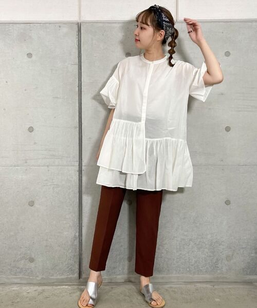 fredy repit（フレディレピ）の「ティアードロングブラウス（シャツ/ブラウス・レディース・ライトパープル/キナリ/ブラック・38）」の18枚目の写真