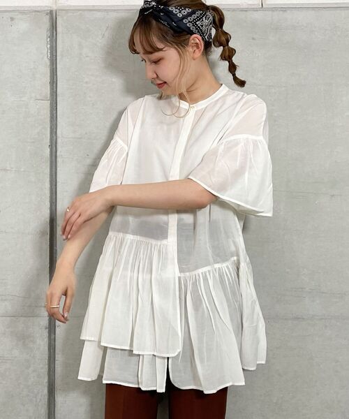 fredy repit（フレディレピ）の「ティアードロングブラウス（シャツ/ブラウス・レディース・ライトパープル/キナリ/ブラック・38）」の21枚目の写真