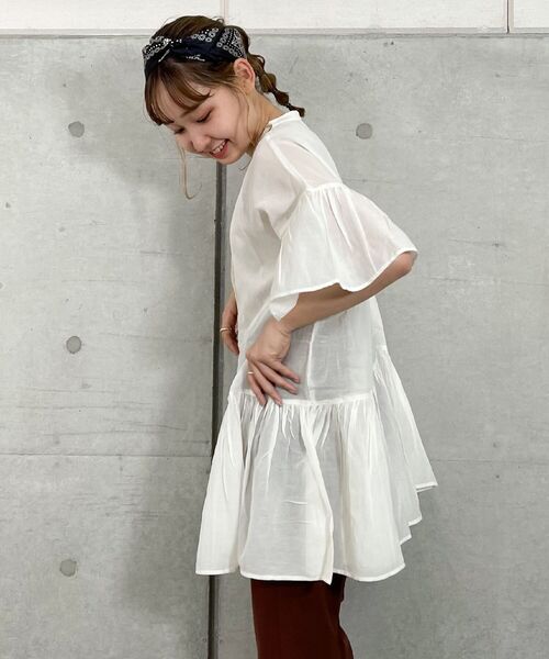 fredy repit（フレディレピ）の「ティアードロングブラウス（シャツ/ブラウス・レディース・ライトパープル/キナリ/ブラック・38）」の22枚目の写真