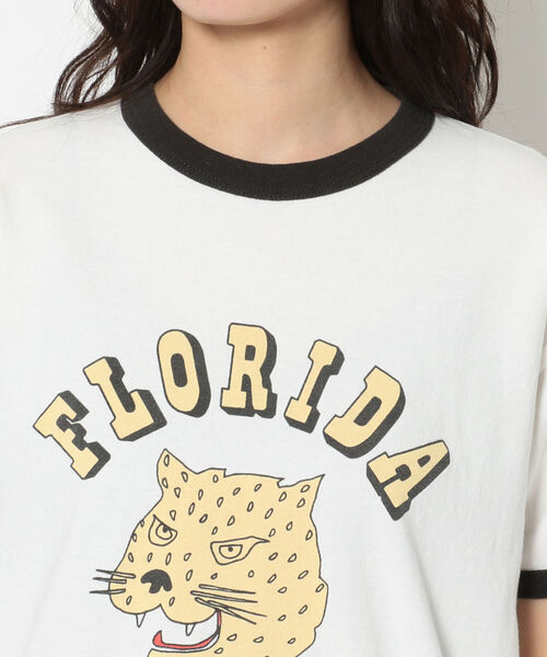 FUNG（ファング）の「FUNG/ファング　Ringer tee Florida　リンガーティー フロリダ　Tシャツ（Tシャツ/カットソー・レディース・ホワイト・MEDIUM）」の8枚目の写真