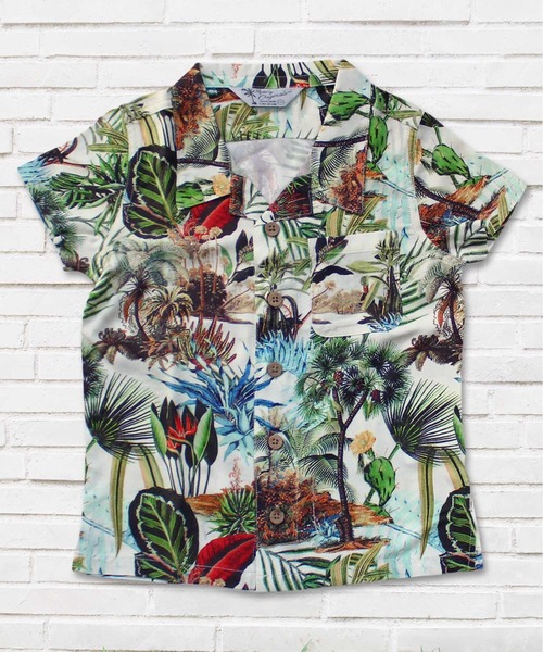 THE CASUAL（カジュアル）の「総柄レーヨンアロハシャツ キッズ（シャツ/ブラウス・キッズ・A/D/F/L/K/B/G/H/C/J/I/E・120cm/150cm/110cm/140cm/160cm/130cm）」の2枚目の写真