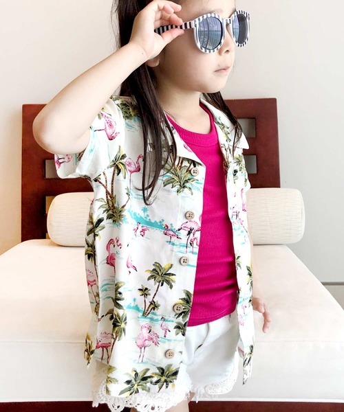 THE CASUAL（カジュアル）の「総柄レーヨンアロハシャツ キッズ（シャツ/ブラウス・キッズ・A/D/F/L/K/B/G/H/C/J/I/E・120cm/150cm/110cm/140cm/160cm/130cm）」の4枚目の写真