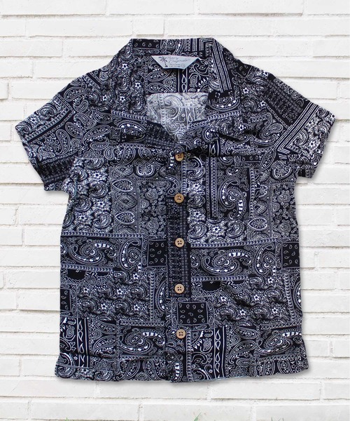 THE CASUAL（カジュアル）の「総柄レーヨンアロハシャツ キッズ（シャツ/ブラウス・キッズ・A/D/F/L/K/B/G/H/C/J/I/E・120cm/150cm/110cm/140cm/160cm/130cm）」の10枚目の写真