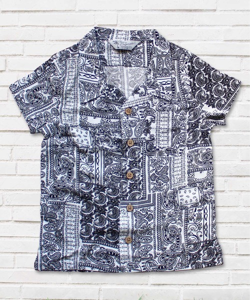 THE CASUAL（カジュアル）の「総柄レーヨンアロハシャツ キッズ（シャツ/ブラウス・キッズ・A/D/F/L/K/B/G/H/C/J/I/E・120cm/150cm/110cm/140cm/160cm/130cm）」の14枚目の写真