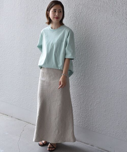 SHIPS(シップス)の「【WEB限定】SHIPS: 〈汗染み防止加工〉 ビッグシルエット ヘビーウェイト Tシャツ(Tシャツ/カットソー・メンズ・ホワイト/ブラック/グリーン/ライトブルー/ネイビー/ピンク・LARGE/X-LARGE/MEDIUM/SMALL)」の9枚目の写真