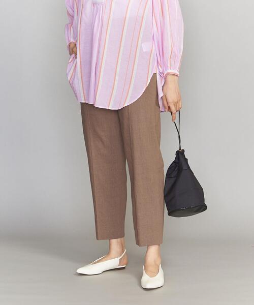 定価13,200円　麻ブレンドハイウエストクロップドテーパードパンツ BEAUTY&YOUTH UNITED ARROWS（ビューティーアンドユース
