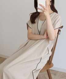 【HERCLOSET】パイピングスキッパーシャツワンピース