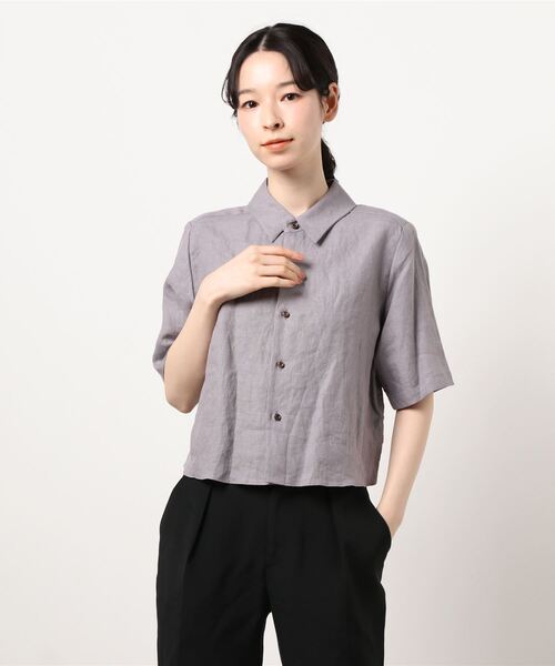 nitca（ニトカ）の「40/プレーンファブリック クロップドブラウス（シャツ/ブラウス・レディース・ベージュ/パープル・FREE）」の20枚目の写真