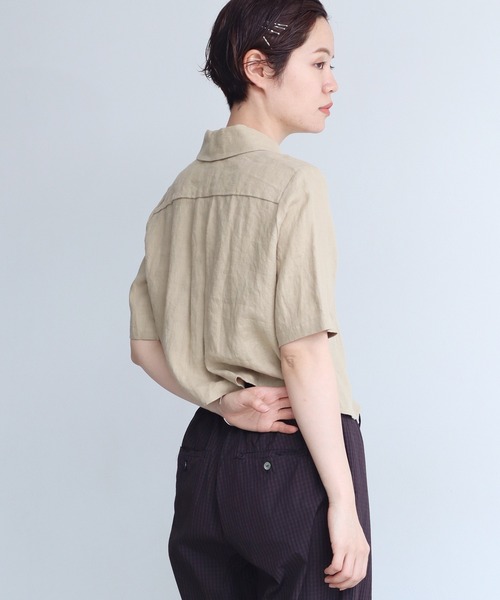 nitca（ニトカ）の「40/プレーンファブリック クロップドブラウス（シャツ/ブラウス・レディース・ベージュ/パープル・FREE）」の13枚目の写真