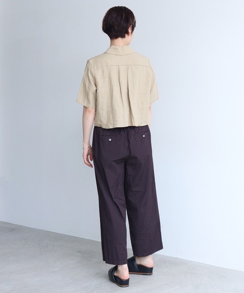 nitca（ニトカ）の「40/プレーンファブリック クロップドブラウス（シャツ/ブラウス・レディース・ベージュ/パープル・FREE）」の16枚目の写真