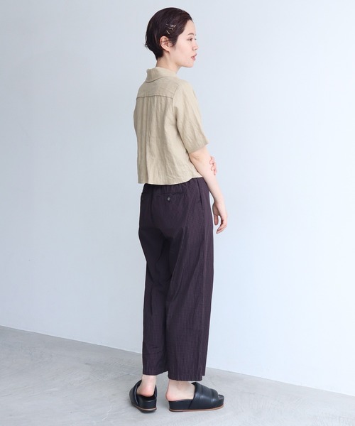nitca（ニトカ）の「40/プレーンファブリック クロップドブラウス（シャツ/ブラウス・レディース・ベージュ/パープル・FREE）」の17枚目の写真