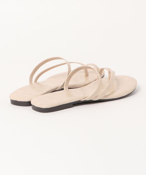 N.（N. Natural Beauty Basic）（エヌエヌナチュラルビューティーベーシック）の「アシンメトリーフラットサンダル（パンプス・レディース・ブラック/ホワイト・MEDIUM/LARGE）」の9枚目の写真