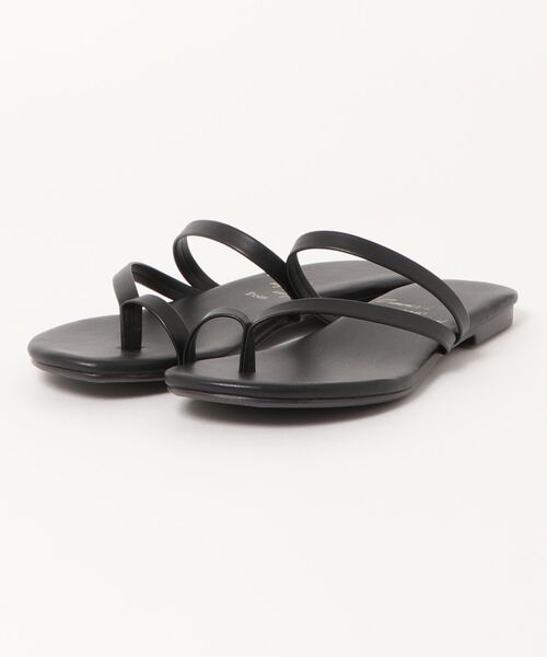 N.（N. Natural Beauty Basic）（エヌエヌナチュラルビューティーベーシック）の「アシンメトリーフラットサンダル（パンプス・レディース・ブラック/ホワイト・MEDIUM/LARGE）」の8枚目の写真