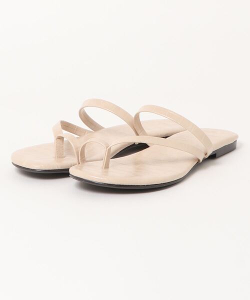 N.（N. Natural Beauty Basic）（エヌエヌナチュラルビューティーベーシック）の「アシンメトリーフラットサンダル（パンプス・レディース・ブラック/ホワイト・MEDIUM/LARGE）」の15枚目の写真