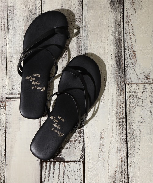 N.（N. Natural Beauty Basic）（エヌエヌナチュラルビューティーベーシック）の「アシンメトリーフラットサンダル（パンプス・レディース・ブラック/ホワイト・MEDIUM/LARGE）」の16枚目の写真