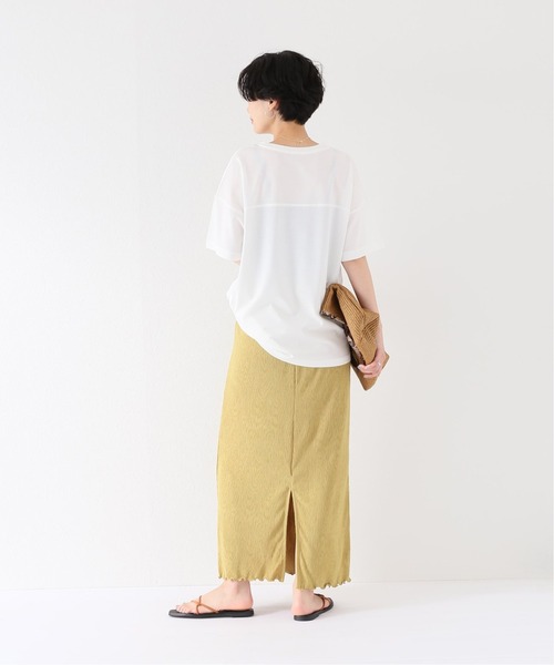 Simplicite（サンプリシテ）の「コットンテンセル オーバーゆるTシャツ（Tシャツ/カットソー・レディース・ホワイト/チャコールグレー/ピンク・FREE）」の18枚目の写真