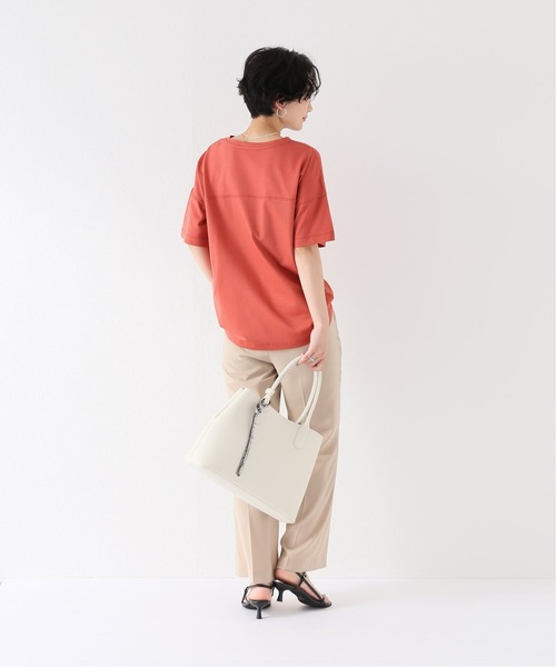 Simplicite（サンプリシテ）の「コットンテンセル オーバーゆるTシャツ（Tシャツ/カットソー・レディース・ホワイト/チャコールグレー/ピンク・FREE）」の14枚目の写真