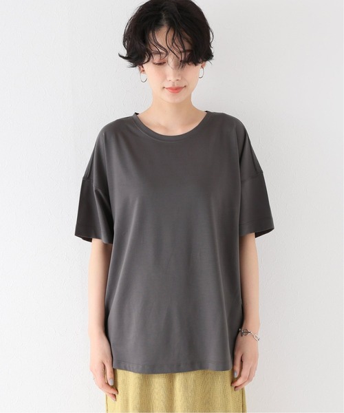 Simplicite（サンプリシテ）の「コットンテンセル オーバーゆるTシャツ（Tシャツ/カットソー・レディース・ホワイト/チャコールグレー/ピンク・FREE）」の16枚目の写真