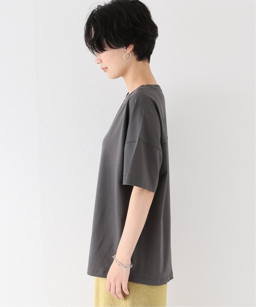 Simplicite（サンプリシテ）の「コットンテンセル オーバーゆるTシャツ（Tシャツ/カットソー・レディース・ホワイト/チャコールグレー/ピンク・FREE）」の4枚目の写真