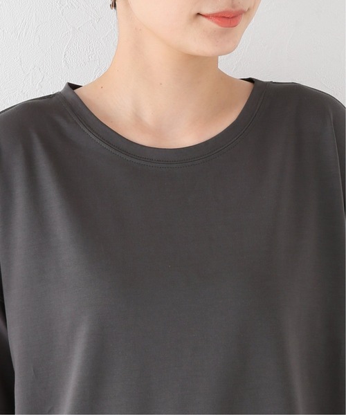 Simplicite（サンプリシテ）の「コットンテンセル オーバーゆるTシャツ（Tシャツ/カットソー・レディース・ホワイト/チャコールグレー/ピンク・FREE）」の9枚目の写真