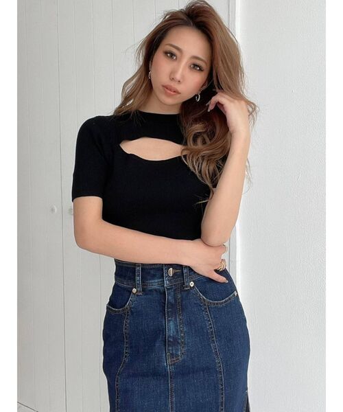 RESEXXY(リゼクシー)の「ロングデニムシフォンプリーツスカート(デニムスカート・レディース・ホワイト/ベージュ/インディゴブルー・SMALL/MEDIUM)」の13枚目の写真