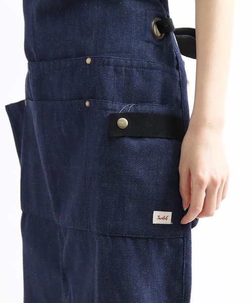 salle de bal（サルデバル）の「FRIENDSHILL / フレンズヒル ショートエプロン 撥水 防シワ MS-174-20 FRH（エプロン・レディース・ブラウン/ネイビー・FREE）」の12枚目の写真