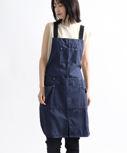 salle de bal（サルデバル）の「FRIENDSHILL / フレンズヒル ショートエプロン 撥水 防シワ MS-174-20 FRH（エプロン・レディース・ブラウン/ネイビー・FREE）」の10枚目の写真