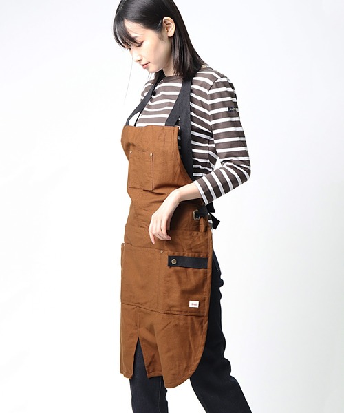 salle de bal（サルデバル）の「FRIENDSHILL / フレンズヒル ショートエプロン 撥水 防シワ MS-174-20 FRH（エプロン・レディース・ブラウン/ネイビー・FREE）」の19枚目の写真