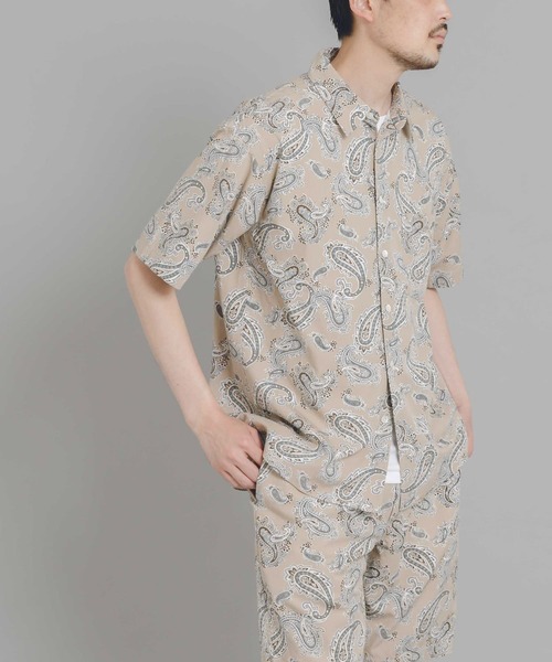URBAN RESEARCH DOORS（アーバンリサーチドアーズ）の「White Label　ペイズリー レギュラーカラーシャツ（シャツ/ブラウス・メンズ・ベージュ系その他・MEDIUM/LARGE）」の4枚目の写真