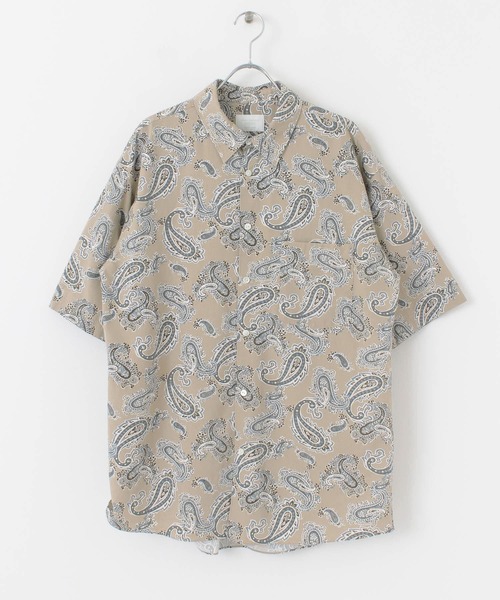 URBAN RESEARCH DOORS（アーバンリサーチドアーズ）の「White Label　ペイズリー レギュラーカラーシャツ（シャツ/ブラウス・メンズ・ベージュ系その他・MEDIUM/LARGE）」の3枚目の写真