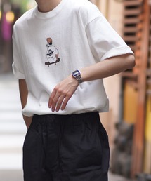 SPINNS | 【ビッグサイズ】スケーターボーイイラストTシャツ(Tシャツ/カットソー)