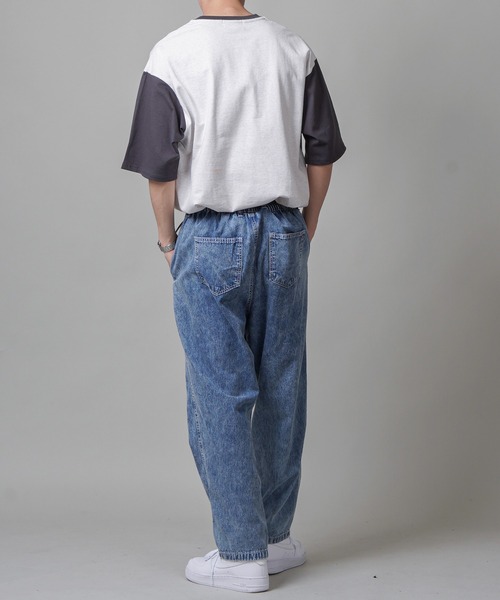 SPINNS(スピンズ)の「【ビッグサイズ】スケーターボーイイラストTシャツ(Tシャツ/カットソー・メンズ・オフホワイト/アイボリー/グリーン・M/L)」の14枚目の写真