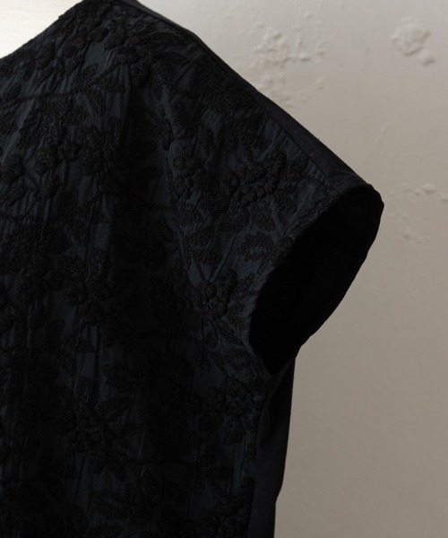 ビアズリー　新品　ブラック フレンチワンピース ストレッチジョーゼットフレンチワンピース | BEARDSLEY