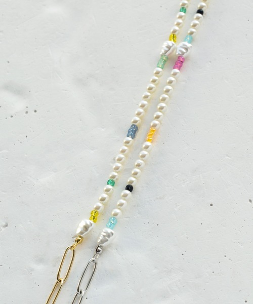 GOLDY（ゴールディ）の「パール & チェーン セパレーション ネックレス（ネックレス・レディース・ゴールド/シルバー・FREE）」の8枚目の写真