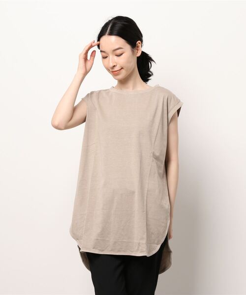 LOWRYS FARM（ローリーズファーム）の「ピグメントノースリーブ　957490（Tシャツ/カットソー・レディース・アイボリー/グレー/ベージュ/グリーン・FREE）」の9枚目の写真