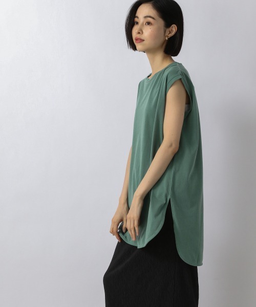 LOWRYS FARM（ローリーズファーム）の「ピグメントノースリーブ　957490（Tシャツ/カットソー・レディース・アイボリー/グレー/ベージュ/グリーン・FREE）」の8枚目の写真