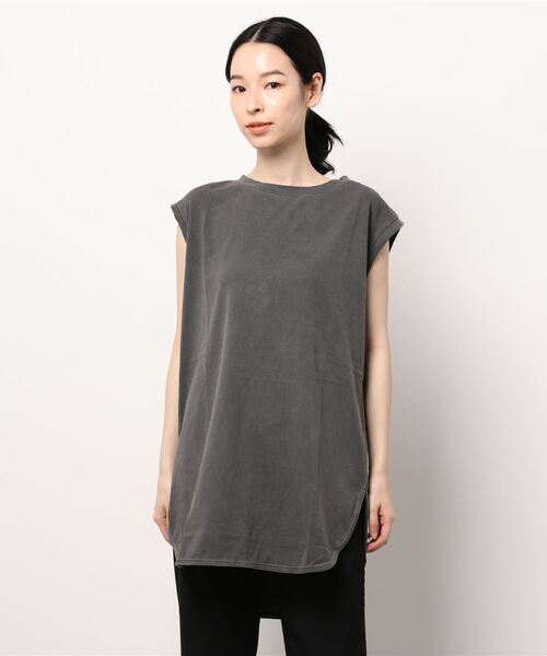 LOWRYS FARM（ローリーズファーム）の「ピグメントノースリーブ　957490（Tシャツ/カットソー・レディース・アイボリー/グレー/ベージュ/グリーン・FREE）」の12枚目の写真