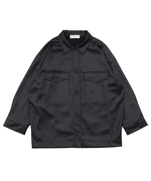 フェイクレザーミドルシャツジャケット（その他アウター）｜select