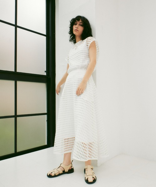 LE CIEL BLEU（ルシェルブルー）の「Mesh Lace Tops（シャツ/ブラウス