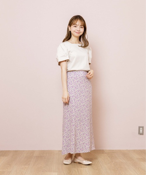 flower（フラワー）の「リトルガーデンスカート（スカート・レディース・ブラック/アイボリー・FREE）」の3枚目の写真