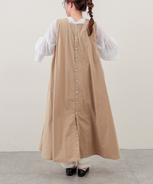 PUAL CE CIN(ピュアルセシン)の「【Du noir】綿クロスワッシャー2WAYワンピース(ワンピース・レディース・ホワイト/ブラック/ベージュ・FREE)」の3枚目の写真