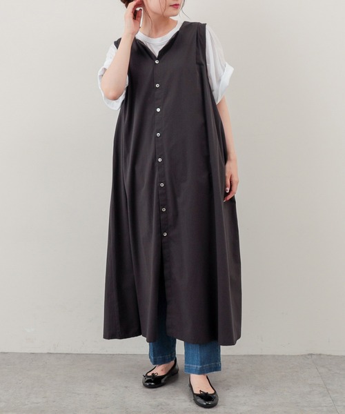 PUAL CE CIN(ピュアルセシン)の「【Du noir】綿クロスワッシャー2WAYワンピース(ワンピース・レディース・ホワイト/ブラック/ベージュ・FREE)」の8枚目の写真