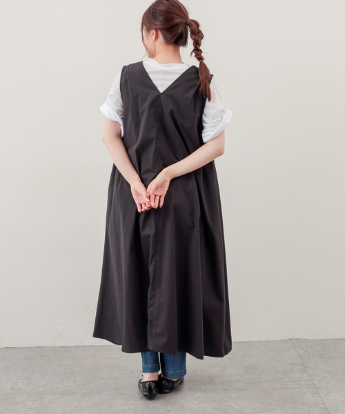 PUAL CE CIN(ピュアルセシン)の「【Du noir】綿クロスワッシャー2WAYワンピース(ワンピース・レディース・ホワイト/ブラック/ベージュ・FREE)」の10枚目の写真