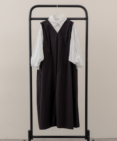 PUAL CE CIN(ピュアルセシン)の「【Du noir】綿クロスワッシャー2WAYワンピース(ワンピース・レディース・ホワイト/ブラック/ベージュ・FREE)」の5枚目の写真