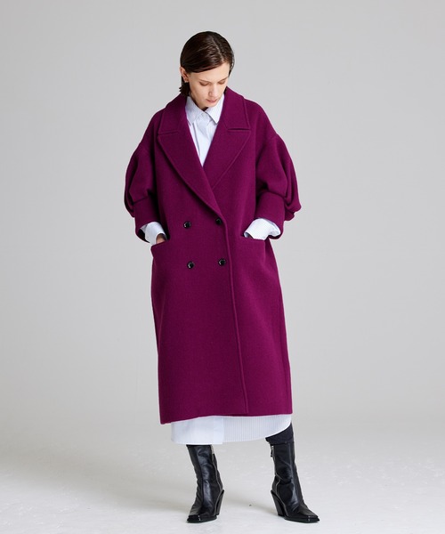 FASHION ファッション NOISE MAKER パフスリーブロングコート