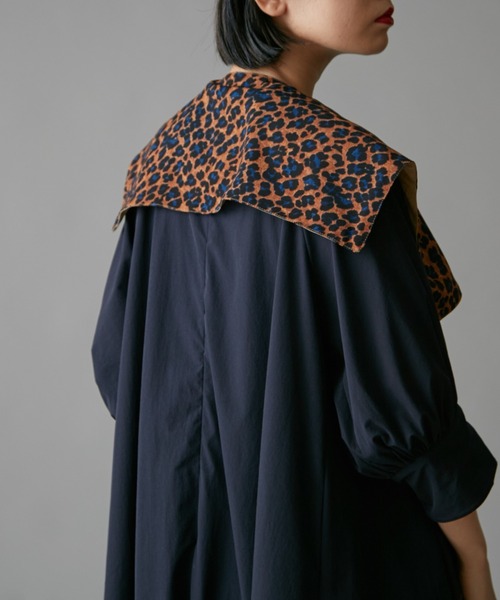 ear PAPILLONNER（イアパピヨネ）の「【SUM1 STYLE（スミ スタイル）】リバーシブルスクエア付け襟（付け襟・レディース・レオパード/チェック・FREE）」の7枚目の写真