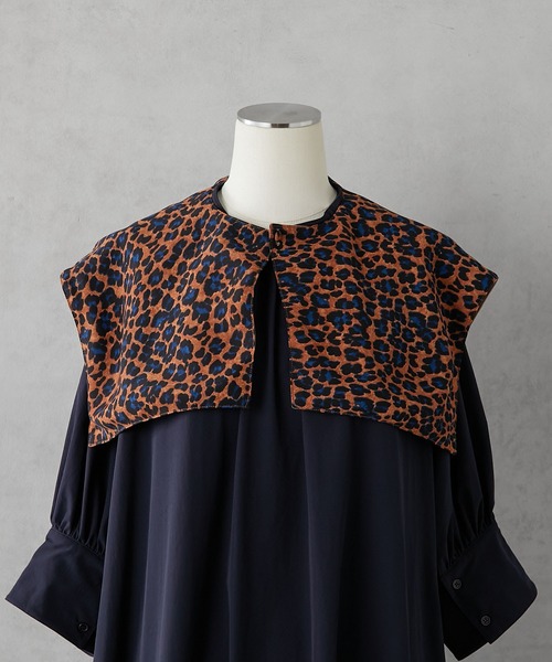 ear PAPILLONNER（イアパピヨネ）の「【SUM1 STYLE（スミ スタイル）】リバーシブルスクエア付け襟（付け襟・レディース・レオパード/チェック・FREE）」の8枚目の写真