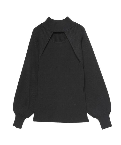 LAGUNAMOON（ラグナムーン）の「2WAYボレロレイヤードニットプルオーバー（ニット/セーター・レディース・ブラック/カーキ・FREE）」の13枚目の写真