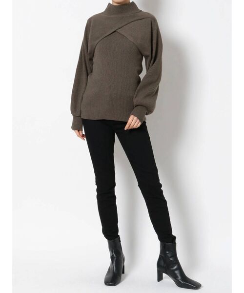 LAGUNAMOON（ラグナムーン）の「2WAYボレロレイヤードニットプルオーバー（ニット/セーター・レディース・ブラック/カーキ・FREE）」の18枚目の写真